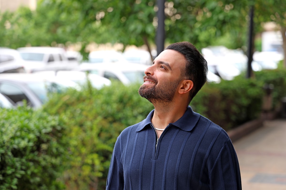 Man practicing meditation for stress relief